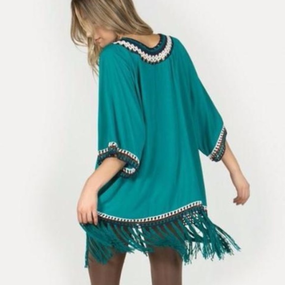 ZIGGY Teal Tunic Top - Picture 4 of 4